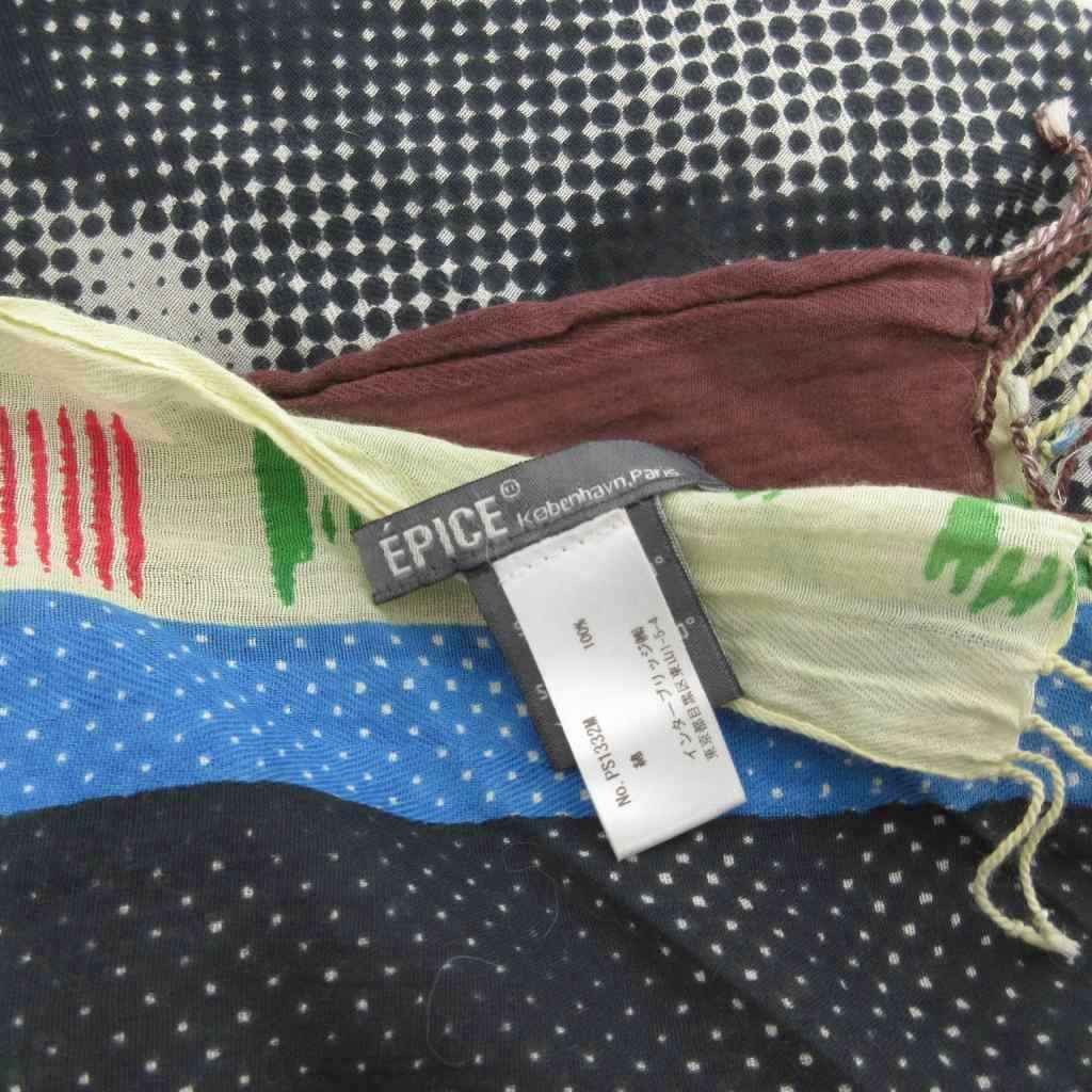 [] EPICE Stole Multicolor Dot Pattern Polka Dot P… - image 6