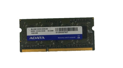ADATA 2GB PC3-10600 DDR3-1333 SODIMM 2Rx8 Laptop RAM SU3S1333C2G9-B