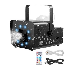 Snow Machine 1500W with 5L Tank RGB LED Lights DMX Wireless Remote for DJ Stage