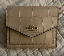 Coach Women’s Small Envelope Wallet Pale Pink Croc