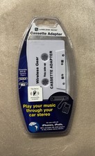 Wireless Gear White Cassette Adapter Tape to AUX 3.5mm Jack/Car Radio Phone-New