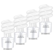 CFL Light Bulbs GU24 Base, T3 Spiral 13Watt 60Watt Equ Soft White Pack of 4