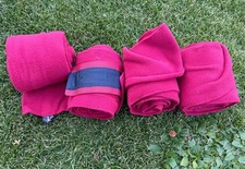 Showmaster Fleecebandagen 4 St&uuml;ck f&uuml;r Pferd Gr.Full in Rot