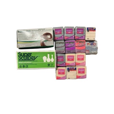 Sculpey Premo Polymer Clay Lot Super Sculpey FIMO 15+ Blocks