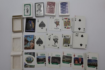 7 PLAYING CARD DECK LOT BRIDGE HEINES SUKUP GEMACO AIS CONSTRUCTION PROMO AD CO