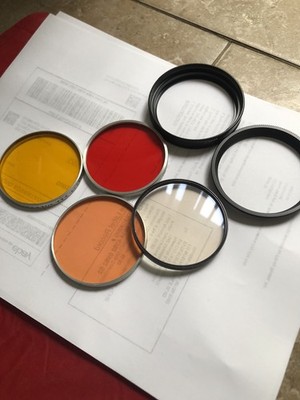 Leica Series VIII Filter Holder 14165 And Filter Lot