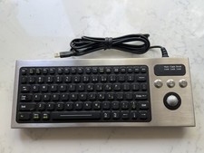 iKey Stainless Steel Military Grade Keyboard W/Trackball DBL-810-TB-USB