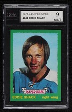 1973-74 O-Pee-Chee Light Back Eddie Shack #242 KSA 9 MINT 0sc3
