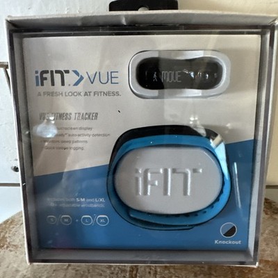 iFIT VUE Black/Blue Adjustable Wristband Fitness Tracker NIB
