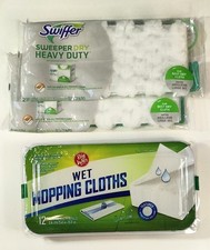 Swiffer Refill Lot - Heavy Duty Dry Cloths Wet Mop Pads - New Sealed