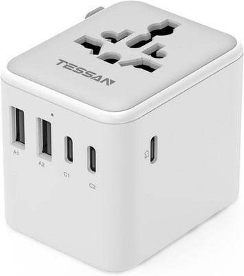 TESSAN Universal Reiseadapter 5 USB 2500W Weltweit