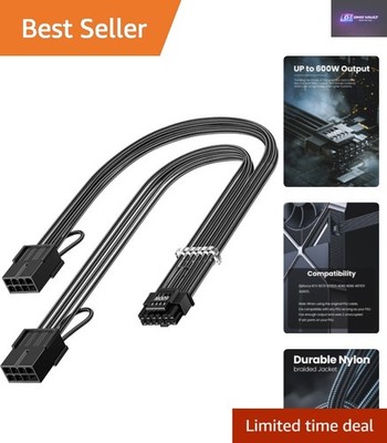 30cm PCI-e 5.0 12VHPWR Kabel mit 4 Kabelkämmen - perfekt für optimierte Builds