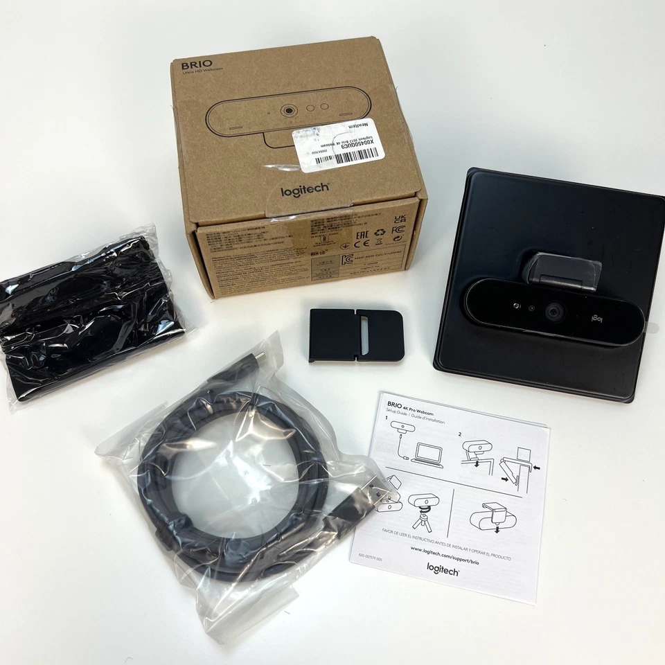 Logitech Brio 4K Ultra HD Pro Webcam V-U0040 Ultra HD Video & HDR 960-001105 NEU