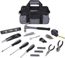Amazon Basics 65 Piece Home Repair Tool Kit Set With Carrying Bag Hand Tools