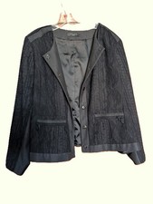 Tahari Woman Black Lined Blazer Jacket size 24W pre owned free shipping