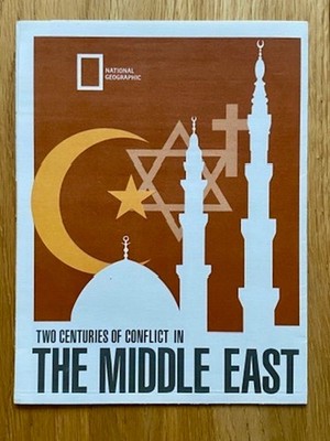 Conflict In The Middle East 54x35 cm Karte 1980 Vintage map National Geographic
