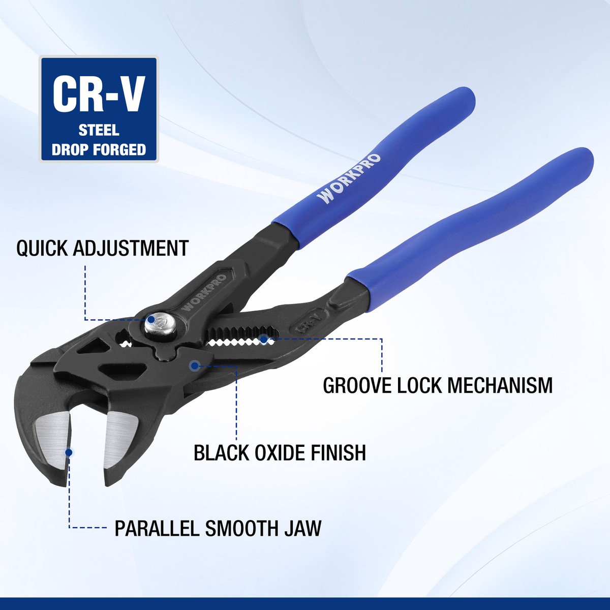 WISEUP Groove Joint Pliers 7 Inch With Fast Adjustable Pliers V-Jaw Tongue And Groove Pliers Wrench For Water Pump,Home Repair,Plumbing ,Gripping,Nuts,Bolts,Pipe,Fittings