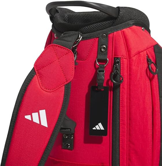  アディダス レッド キャディバッグ adidas Golf Men's Caddy Bag CORDURA 8.5 x 47 inch 3.1kg Pure Ruby