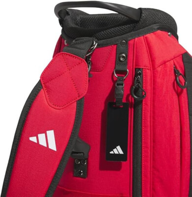 adidas Golf Men's Caddy Bag CORDURA 8.5 x 47 inch 3.1kg Pure Ruby