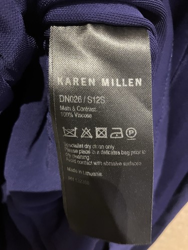 Karen Millen Womens Faux Wrap Crossover Draped Jersey Party Dress Size 10 - Picture 6 of 6