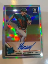 2019 MLB PANINI OPTIC RAMON LAUREANO FOTL ON CARD AUTO OAKLAND As RATED ROOKIE
