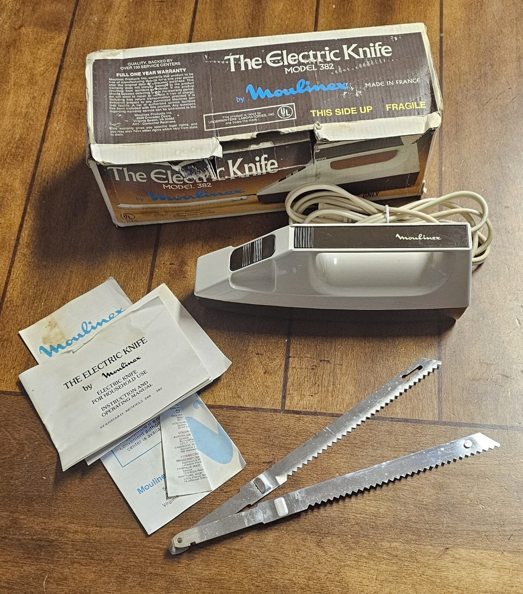 Vintage Moulinex Regal Electric Knife Model 382 Works Retro Vintage Moulinex Regal Electric Knife Model 382 Works Retro