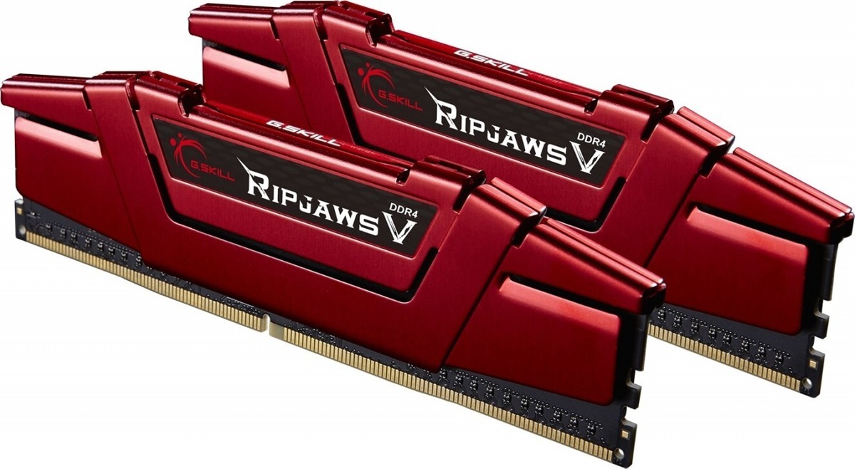 G. SKILL RIPJAWS V Series Red 8GB 2x4GB 2666mhz DDR4 RAM F4