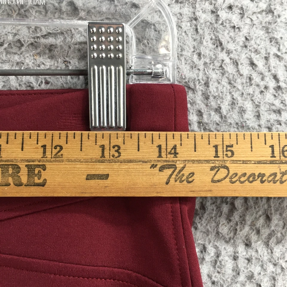 Pantalones al tobillo Chicos para mujer 4 (en realidad 29x27) borgoña tiro medio informales Foto 4 de 4