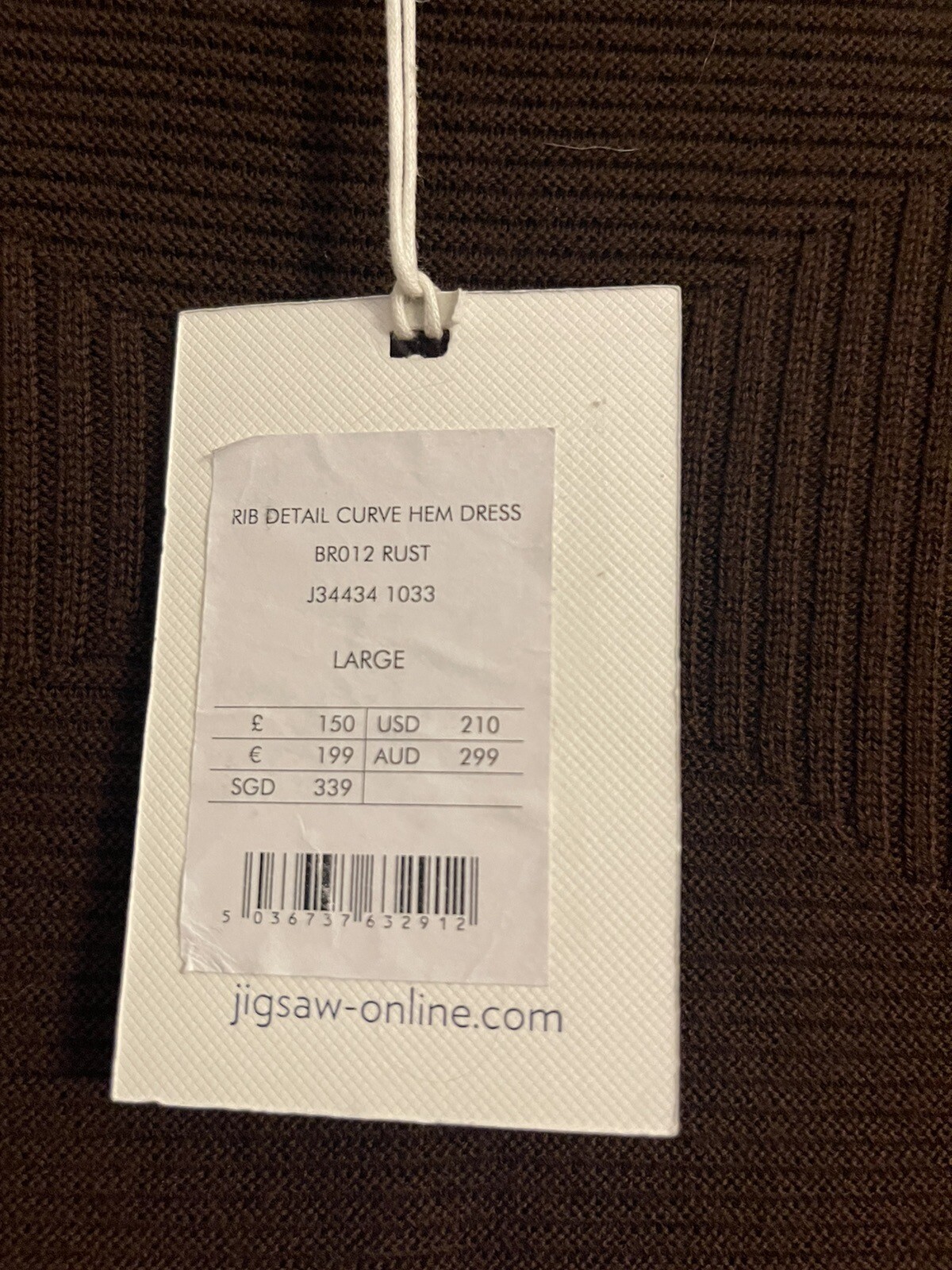 BNWT Women’s JIGSAW Jumper Dress Brown Size Large / L eBay