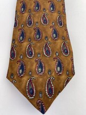 Ferrel Reed For Nordstroms Boys Youth Tie Paisley Brown Red Blue Made In USA