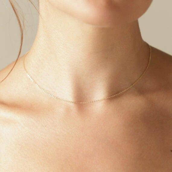 Delicate jewelry shop necklaces