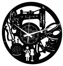 Vinyl Wanduhr - Nähen Nähmaschine - Haus Dekor Geschenk 