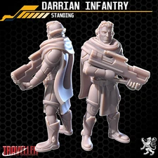 Darrian Infantry - Standing | 2nd Dynasty | Traveller Miniature | 28mm