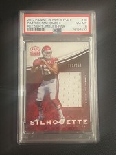 2017 Panini Crown Royale Patrick Mahomes II Silhouette Patch Pink RC /250 PSA 8