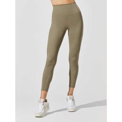 CARBON38 Utility Green Cloud Compression High Rise 7/8 Leggings Pockets EUC Sz S