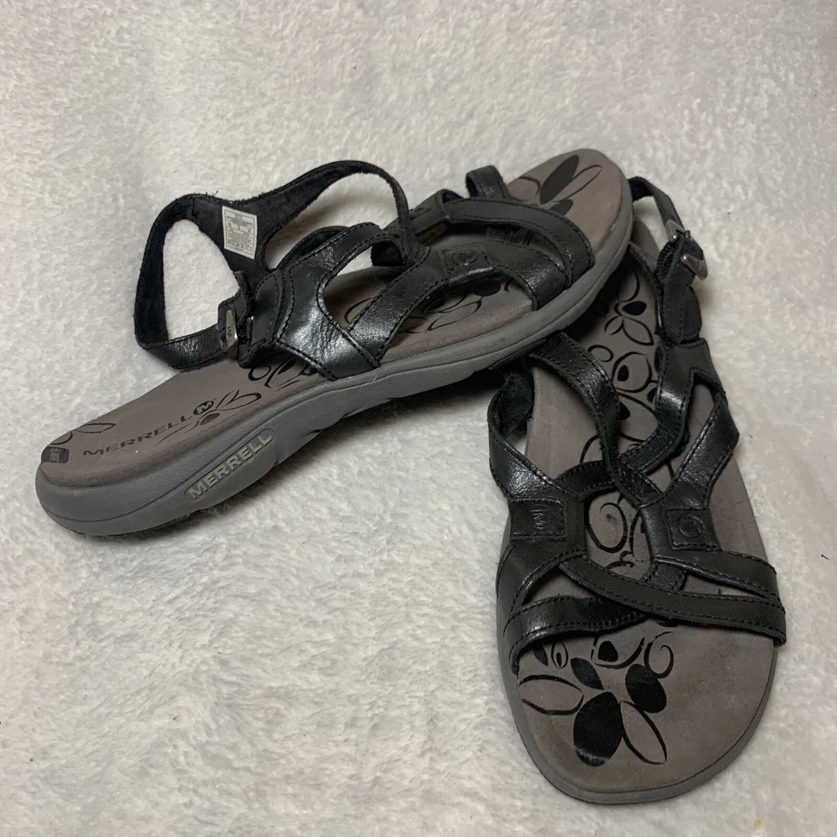Merrell Agave 2 Lavish Leather Sandal Midnight Size 10 Strappy