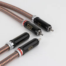 Pair Accuphase OCC HiFi RCA Cable Pure Copper Audio Interconnect Cable W/ Plug