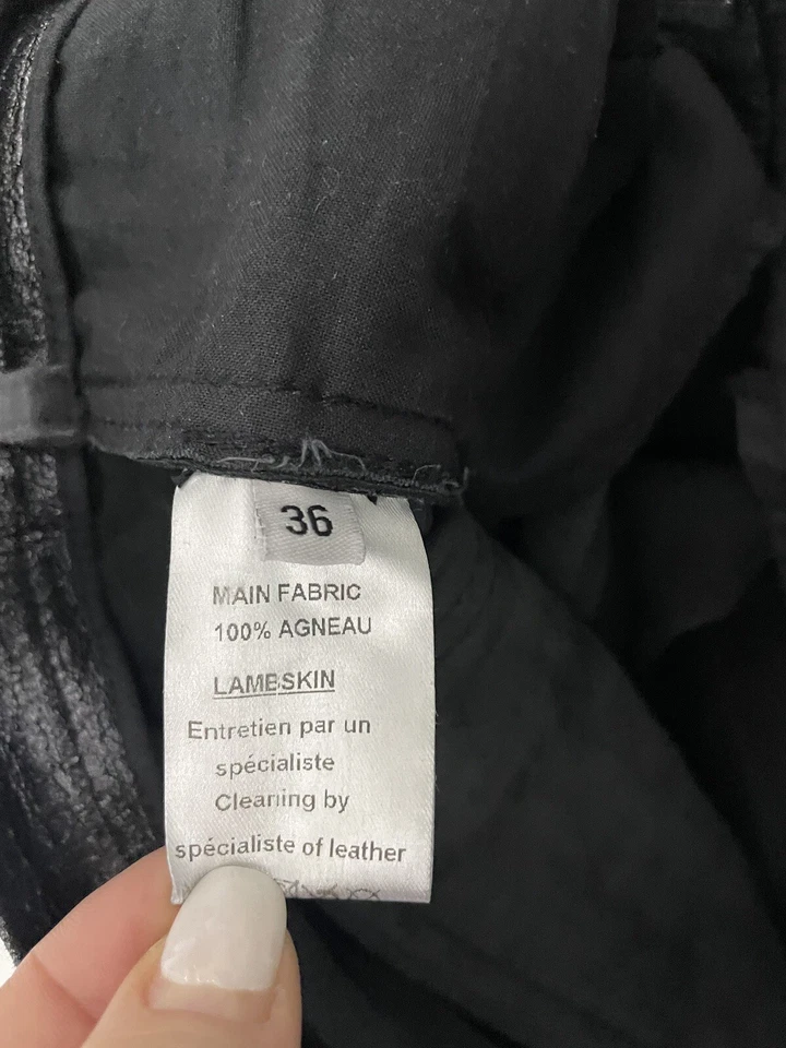 BALMAIN Lederhose Skinny Gr.34 Schimmern Leder - Bild 2 von 4