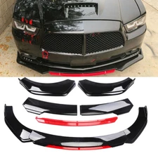 For Dodge Charger 2006-2014 Glossy Black Front Bumper Lip Splitter Body KIT