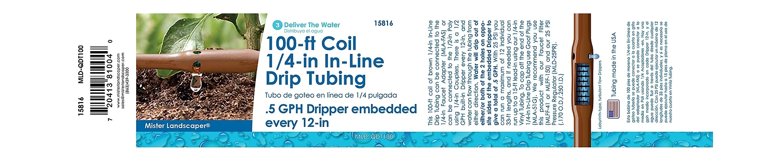 Mister Landscaper 100-ft Coil 1/4-in In-Line Drip Tubing - Thumbnail 3
