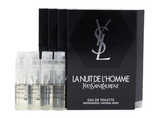 YSL YVES SAINT LAURENT LA NUIT DE L'HOMME EDT 1.2ml .04fl oz x 4 COLOGNE SAMPLES