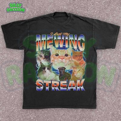Mewing Shirt Funny Cat Tee Men Women, I Lost My Mewing Streak Meme Graphic Tee