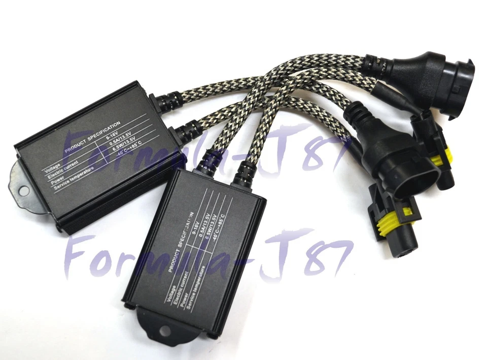 LED Warning Canceler Anti-Flicker Error Fix H9 Head Light High Beam Harness Fit - Image 4 of 4
