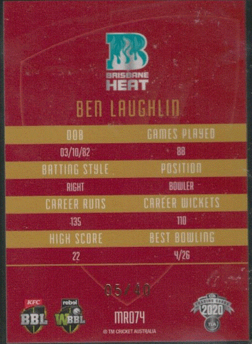 2020/21 CA Traders Cricket MOJO Ruby, Individual Card Sale only Nr-Mint. - Picture 53 of 99