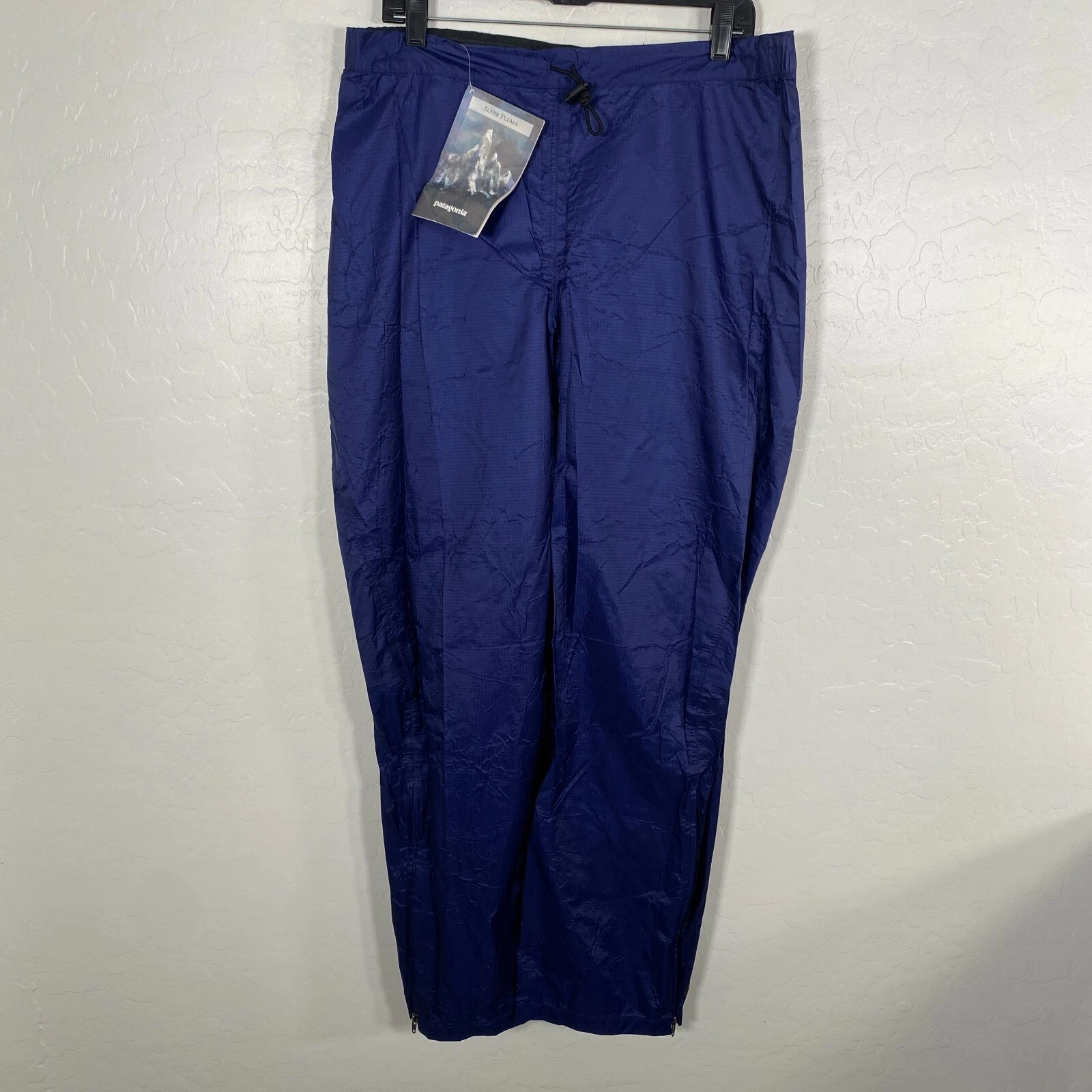 Vintage Patagonia Pants Mens Medium Blue Rain Wind Resistant Super Pluma *
