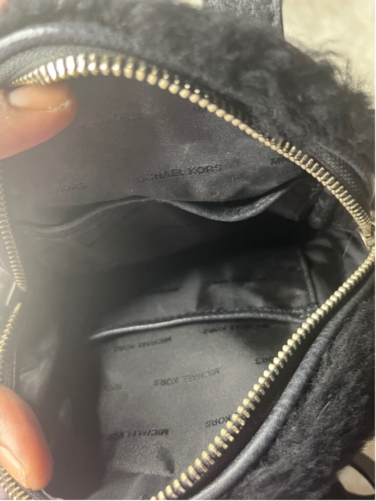 Michael Kors Rhea Zip Mini Shealing Backpack Black | eBay