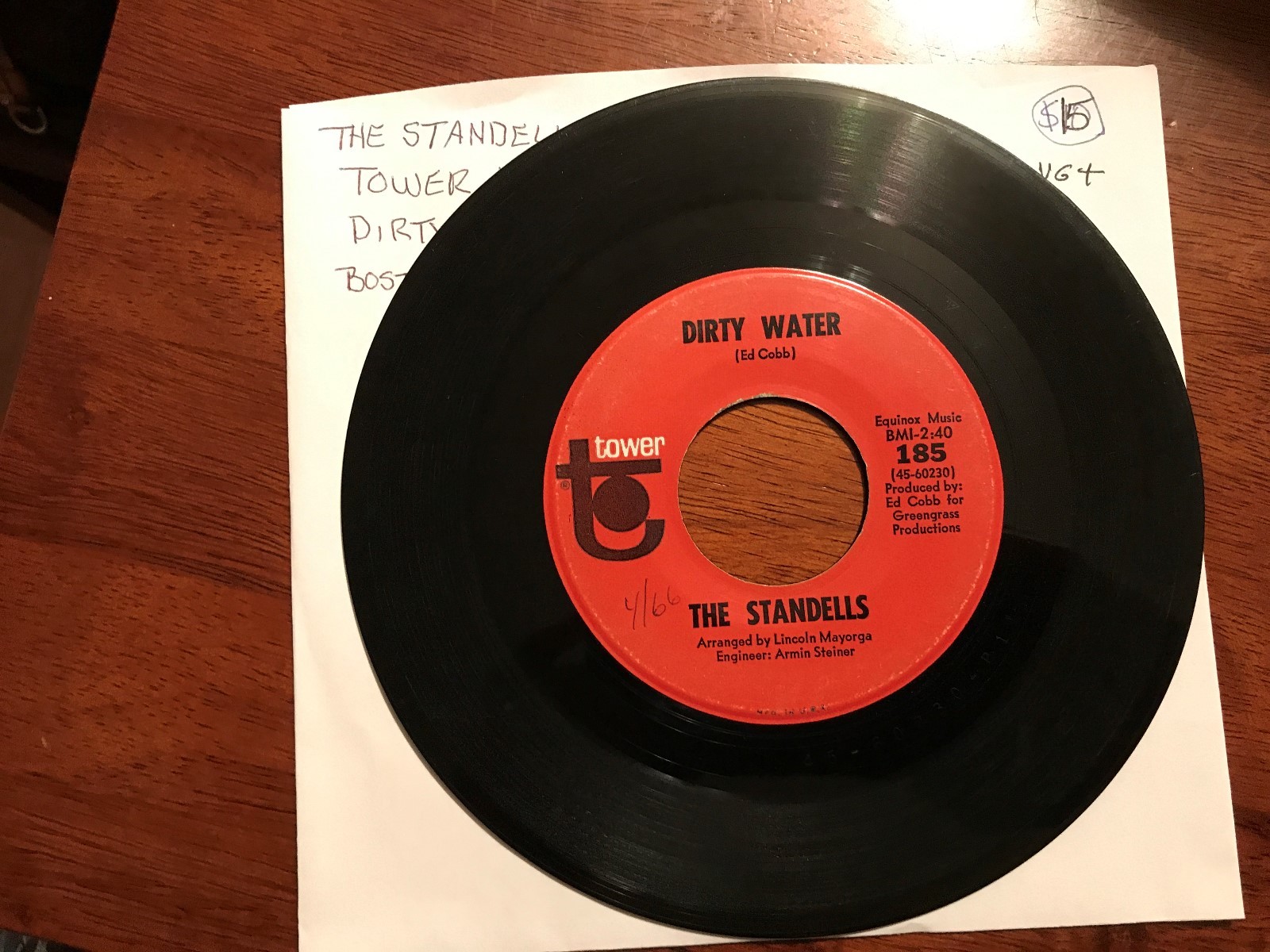 GARAGE 45 RPM RECORD - THE STANDELLS - TOWER 185 | eBay