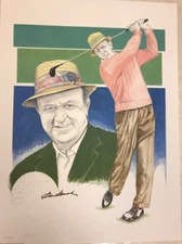 SAM SNEAD LIMITED EDITION AUTOGRAPHED LITHOGRAPH ARTIST JON R. ZAPPOLA