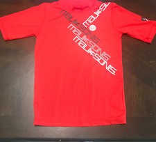 maui and sons boy size medium red UV guard swim shirt