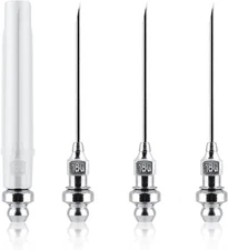 4 Small Bearing Grease Injector Needles, Removable Grease Gun Needle Tip, Portab